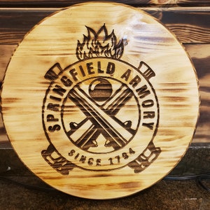 15&quot; Springfield Armory Laser Engraved Round Barrel Top Display - Wall Decoration