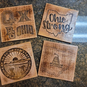 Ohio Themed Coaster Set - 4 piece set