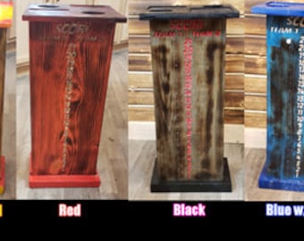 Cornhole Scoreboard with Bottle Opener & Bag and Drink Holders