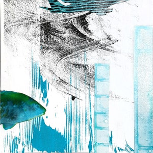 Friend or Foe #3 - 7x10 mixed media