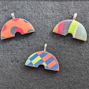 Colorful geometric rainbow pendants