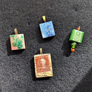 One-of-a-kind wooden pendants