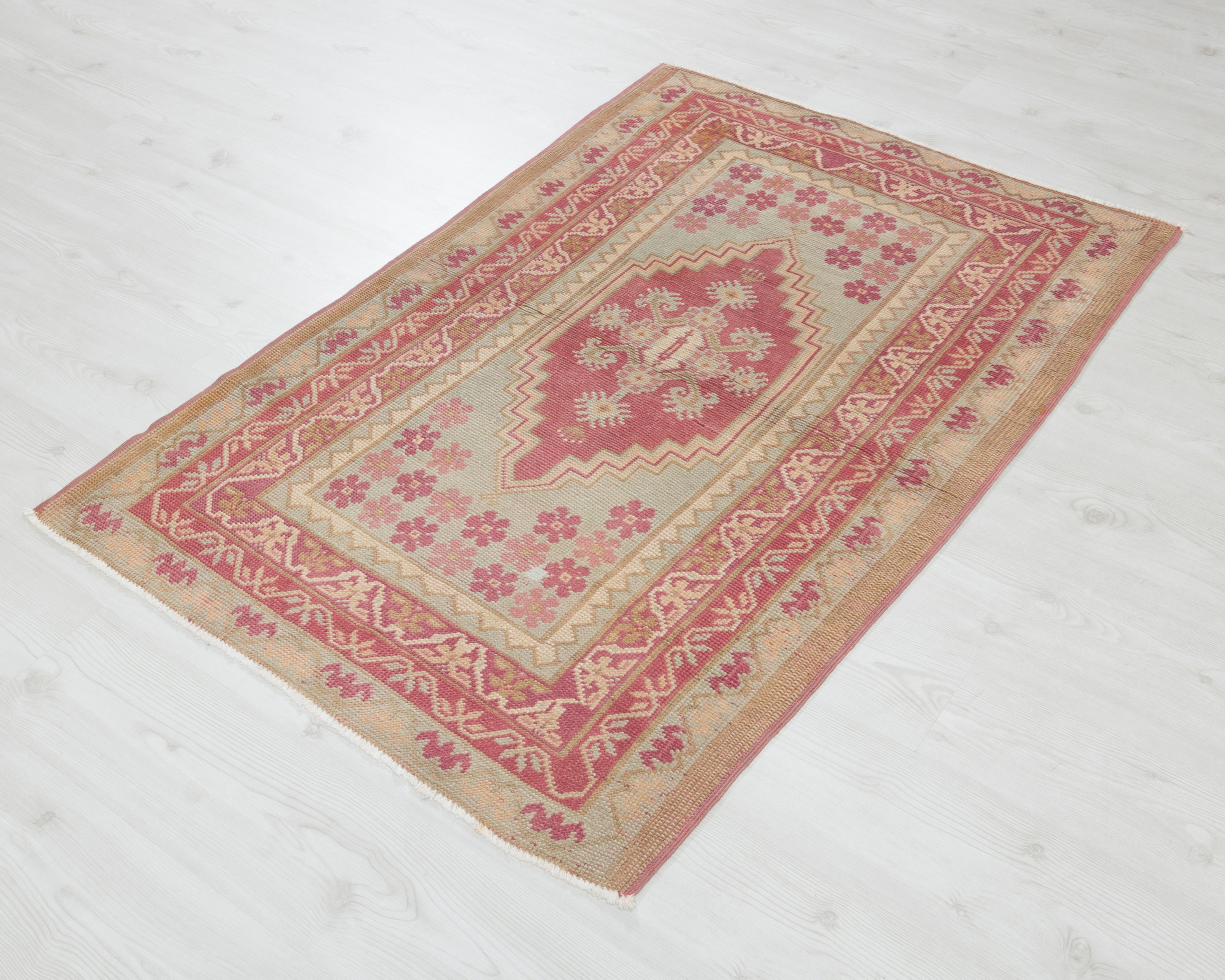 3x5 ヴィンテージ トルコ絨毯：手織りウール アナトリア絨毯 - Etsy 日本