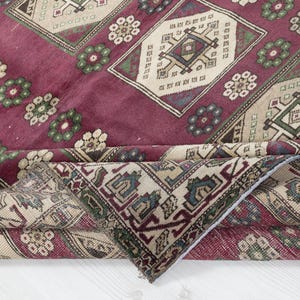 4x6 Vintage Rug, Red Beige Turkish Rug, Anatolian Rug, Bedroom Rug, Entryway Rug, Oushak Rug, Neutral Rug, Kitchen Rug, Muted Area Rug