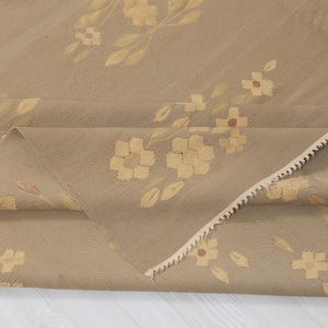 8x12 Hand-Woven Turkish Rug: Beige Floral, Large Vintage Wool