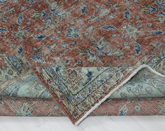 117.5×192 ViNTAGE TURKiSH RUG 7x11 Handmade Vintage Persian Area Rug | Rugser ® Vintage Turkish Rugs