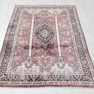 4x6 Vintage Rug, Pale Red Turkish Rug, Anatolian Rug, Bedroom Rug, Entryway Rug, Oushak Rug, Neutral Rug, Kitchen Rug, Muted Area Rug