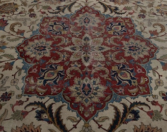 10x12 Vintage Turkish Rug: Hand-Woven Wool Area Rug