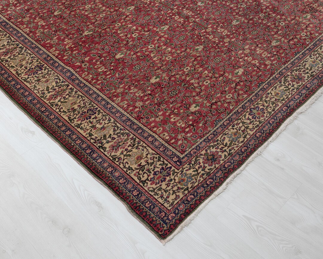 トルコのカーペット 60x90cm wine red no:102 7x11 ヴィンテージ トルコ絨毯：赤いウシャク産アナトリアウール