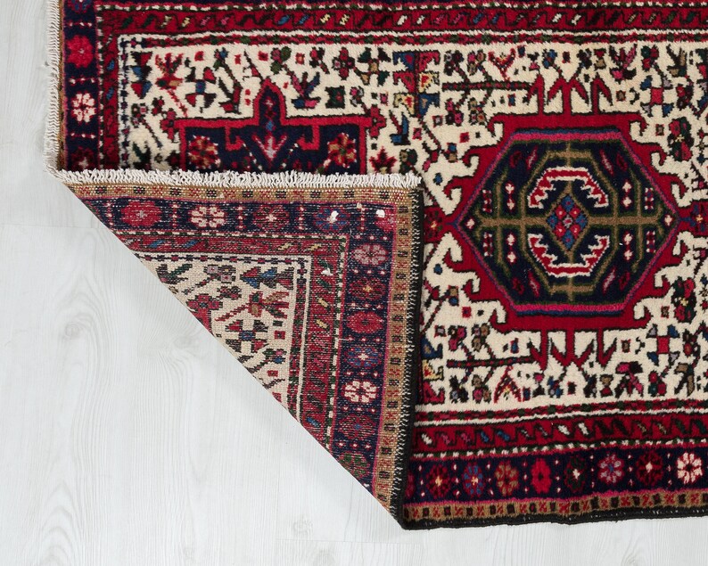 2x9 Persian Runner Rug , Heriz Runner Rug , Antique Handmade Rug