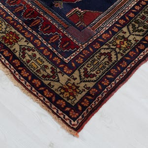 4x6 Vintage Turkish Rug: Hand-Woven Wool Oushak Rug