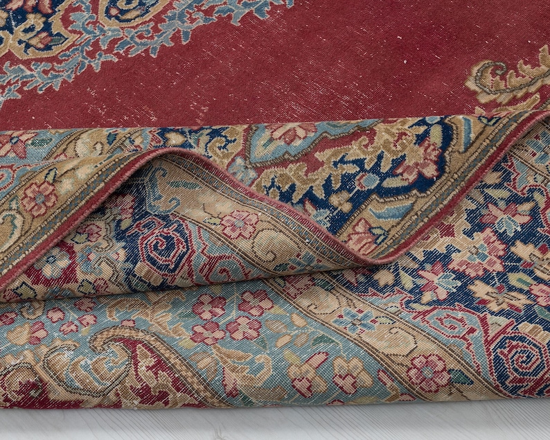 9x14 Vintage Rug , Antique Rug , Vintage Rug , Muted Rug , Bedroom Rug