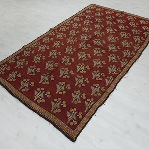 5x8 Vintage Turkish Kilim, Vintage Geometric Kilim, Special Kilim Rug, Turkish Area Rug, Anatolian Kilim Rug, Collection Rug, 5x8 Kilim