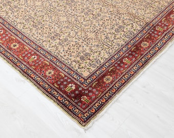 6x9 ベージュ トルコ ウシャク ラグ：ヴィンテージ ウール アナトリア