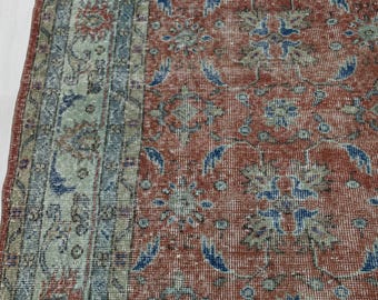 117.5×192 ViNTAGE TURKiSH RUG 7x11 Handmade Vintage Persian Area Rug | Rugser ® Vintage Turkish Rugs