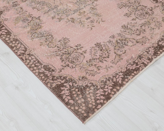 3x6 Vintage Turkish Rug: Pink Anatolian Wool Rug - Etsy