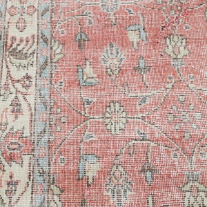 3x7 Vintage Turkish Rug: Hand-Woven Wool Area Carpet image 8