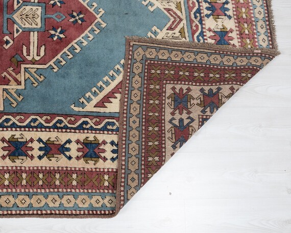 5x9 ヴィンテージ トルコ絨毯：手織りウール アナトリア絨毯 - Etsy 日本