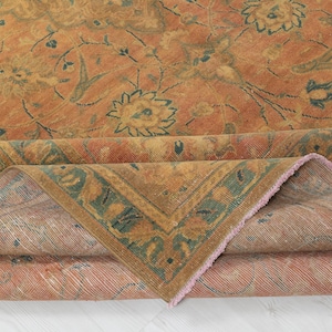 9x12 Vintage Rug , Pale Red Persian Rug , Antique Rug , Bedroom Rug - Living Room Rug , Oversized Rug , Original Rug , 9x12 Mahal Rug , Rug