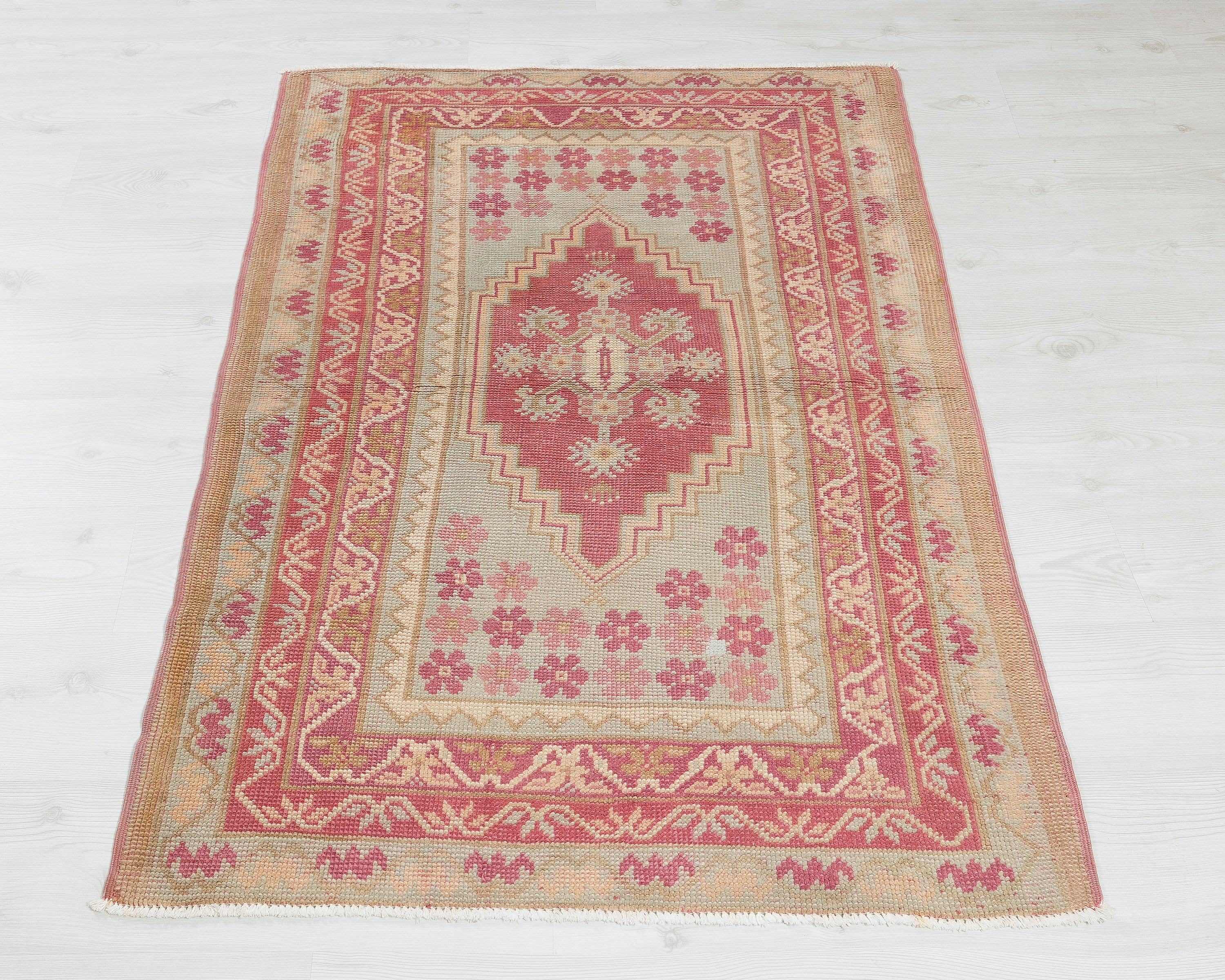 3x5 ヴィンテージ トルコ絨毯：手織りウール アナトリア絨毯 - Etsy 日本