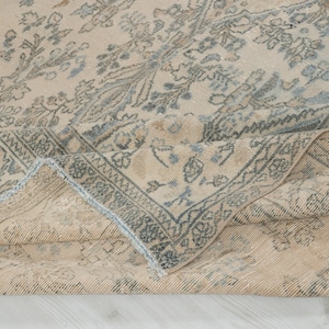 10x13 Vintage Rug , Beige  Persian Mahal Rug , Antique Rug , Bedroom Rug , Living Room Rug , Oversized Rug , Original Rug , 10x13 Mahal Rug