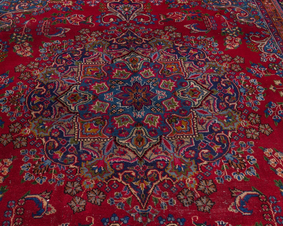7x10 Persian Vintage Rug , Red Area Rug , Antique Handmade Rug , It Was ...