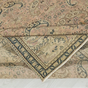 6x9 Vintage Rug, Beige Turkish Area Rug, Bedroom Rug, Neutral Rug, Living Room Rug, Boho Rug, Antique Rug, Decorative Rug, Faded Rug