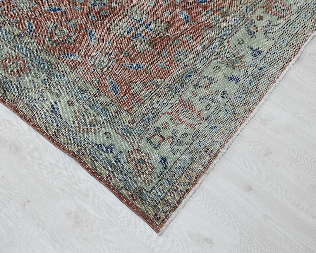 117.5×192 ViNTAGE TURKiSH RUG 7x11 Handmade Vintage Persian Area Rug | Rugser ® Vintage Turkish Rugs