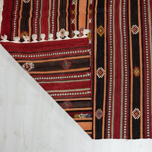 6x12 Vintage Turkish KILIM Area Rug, Oushak Rug, Handmade Wool Flatweave Carpet, Farmhouse Decor, One-of-a-Kind, Bohemian, Rustic Home Gift