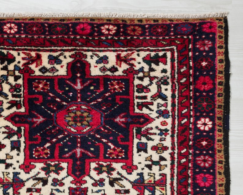 2x9 Persian Runner Rug , Heriz Runner Rug , Antique Handmade Rug