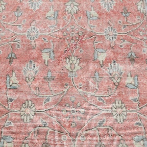 3x7 Vintage Turkish Rug: Hand-Woven Wool Area Carpet image 5