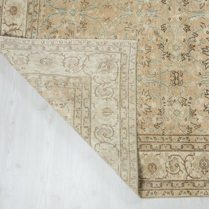 6x9 Vintage Rug, Beige Turkish Area Rug, Bedroom Rug, Neutral Rug, Living Room Rug, Boho Rug, Antique Rug, Decorative Rug, Faded Rug