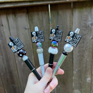 I Can’t Live Laugh Love in These Conditions Pen / Beadable Pens / Customized Pens / Everyday Pen / Silicone Focal Beads / Funny Beaded Pen