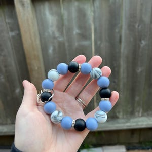 Beaded Silicone Wristlet for Keys