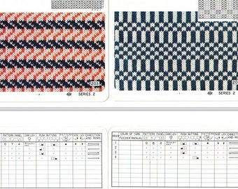 128 Patterns, Studio Manual Pattern Cards Set,  Knitting Machine, Punch Cards, Machine Knitting Patterns, Instant Download, Punch Card Book