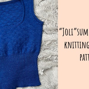 Summer Top Knitting Machine Pattern: Tuck Stitch Design (PDF Pattern)