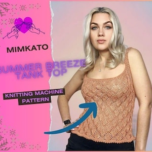 Lace Knit Summer Top Pattern: Knitting Machine PDF
