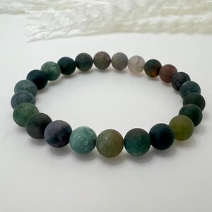 Beaded bracelet, India Agate Bead bracelet, Women Bracelet, Men Bracelet