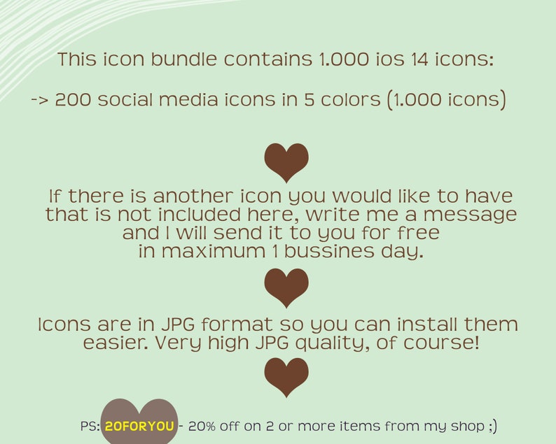 Green Mint App Icons Ios14 for Iphone Ios 14 Aesthetic Etsy