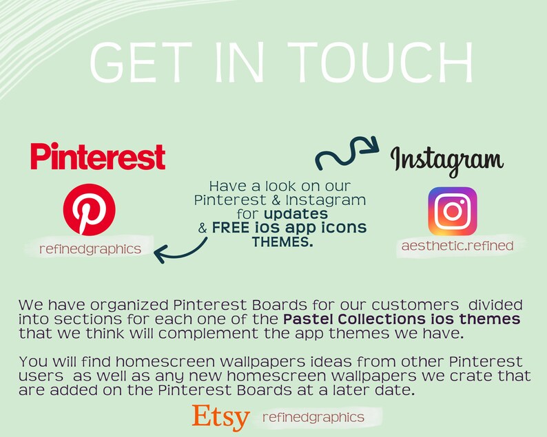 Green Mint App Icons Ios14 for Iphone Ios 14 Aesthetic Etsy