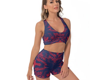 All-Over Print Women's Sports Bra Suit
