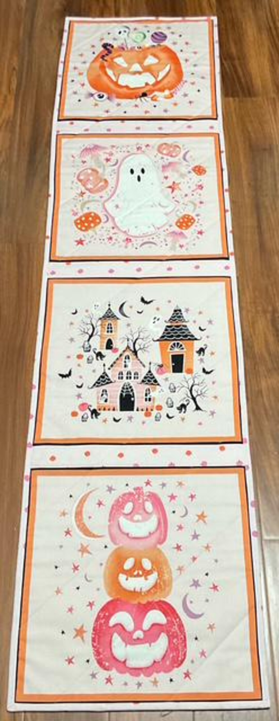 Halloween Ghostly Greetings Quilted Double-sided Table Runner - Etsy