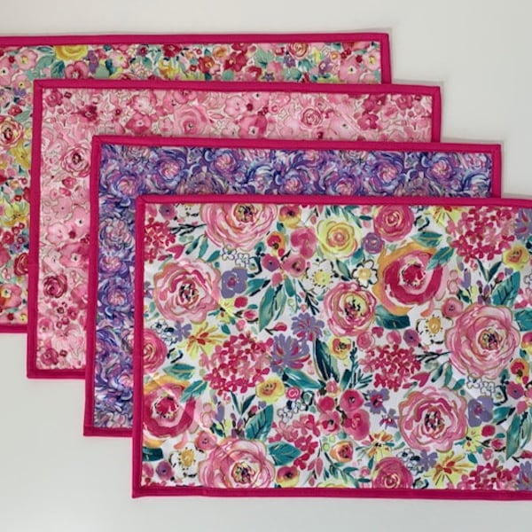 Quilted Placemats Set of 4 Etsy