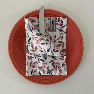 Fall Leaves Double-Sided Cloth Napkins, Set of 8