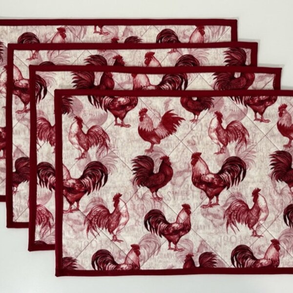 Quilted Placemats Set of 4 Etsy