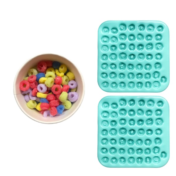 2x 50 Pc Fruity Rings Type Cereal Silicone Mold Combo. For Resin| Wax| Candle Embeds| Soap Silicone Mold|| Not Food Grade