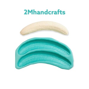 Realistic Banana Halves Mold- Banana Split Silicone Mold |Candle Mold |Soap Mold|  Embeds Mold |Wax Mold|Resin Mold| Not Food Grade