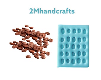 25 Pc Small Coffee Bean Shape Silicone Mold. Realistic Silicone Mold for Candle | Wax | Soap | Resin Castings