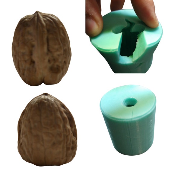 Whole Walnut Silicone Mold| Nuts Spices Shaped Mold for Soap| Wax| Resin| 3D Acorn Mold| Not Food Grade