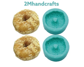 2pc Realistic Mini doughnuts Mold| Dessert Shape Silicone Mold| Soap| Candle | Mold for Wax| Mold for Resin| Not Food Grade